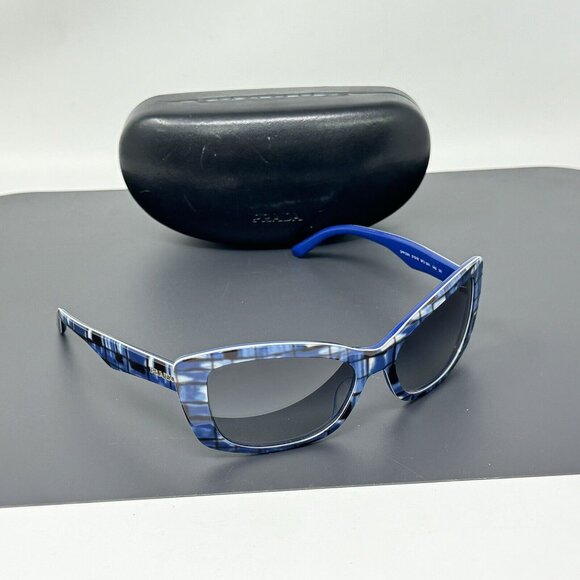 Prada Sunglasses SPR 03N Italy BF2-3M1 Size 57 [] 18 140 Blue Cat Eye - Picture 8 of 16